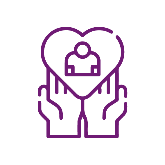 Icono de cuidado del paciente en los servicios de Novaltia para mejorar la atención sanitaria.